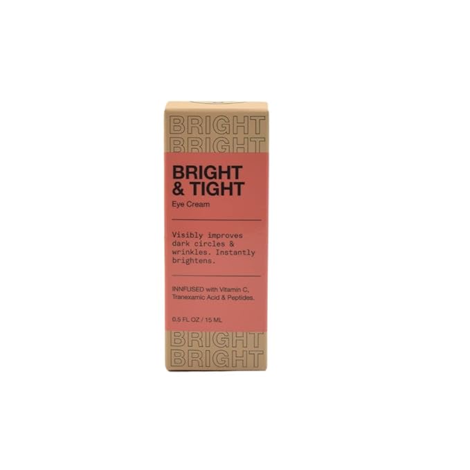 iNNBEAUTY PROJECT Bright & Tight Dark Circle Firming Eye Cream with Vitamin C & Peptides 0.5 oz / 15 mL-GlimoraGlow