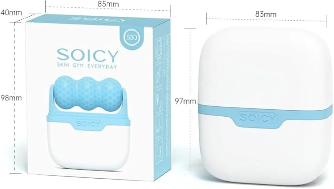 OPENDGO Ice Roller for Face Eyes Body,Cold Facial Ice Roller Massager for Eye Puffiness, Migraine, Pain Relief, Minor Injury, Facial Skin Care Products,2 in 1 Ice Face Roller Cold Therapy Tools-GlimoraGlow