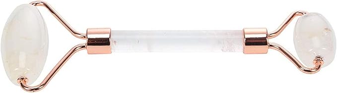 C CRYSTAL LEMON White Natural Face Roller, Jade Gua Sha Sculptor for Aging Wrinkles and Puffiness - Natural White Facial Roller Guasha Tool - Premium Jade Face Roller Cold Roller for Face-GlimoraGlow