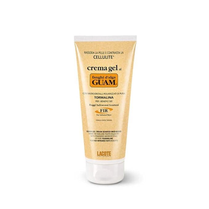 Guam Classic Strengthening Gel Mud Cream against Cellulite With Tourmaline and Far Infrared Rays (FIR Formula), After Care for Body Wraps to Prolong the Effect, 200 ML-GlimoraGlow