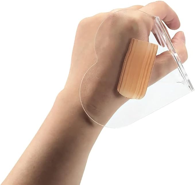 2 Pcs Clear Acrylic Nail Art Palettes Heart Shaped Nail Painting Plate Makeup Hand Palette Professional Cosmetic Mixing Palette for Beauty Salon-GlimoraGlow