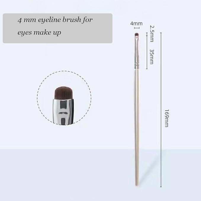 Mini Smudge Brush for Eyeliner,2 PCS Small Smudge Brush for Precision Eyeshadow and Eyeliner,Eyeliner Brush for Powder Gel Cream Liquid Concealer,Eye Makeup Brush Set-GlimoraGlow