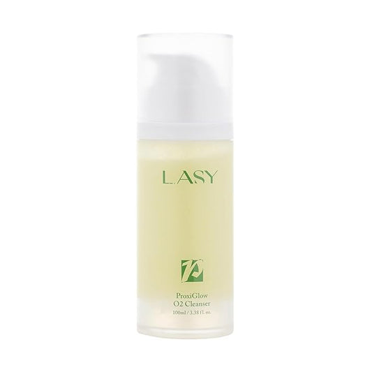 L.ASY ProxiGlow O2 Cleanser (3.4 fl.oz) – Oxygen-Infused Hydrating Facial Wash-GlimoraGlow