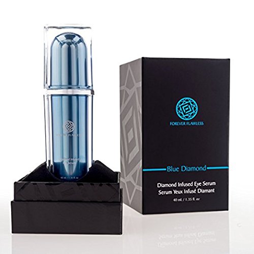 Forever Flawless Diamond Infused Eye Serum. Blue Diamond Eye Serum Formulated to Diminish Puffiness, Bags, Dark Circles, Wrinkles, and Fine-Lines around the Eyes.-GlimoraGlow