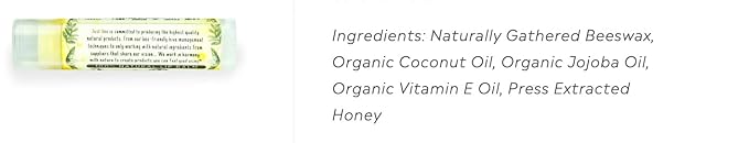 100% Natural Beeswax Lip Balm with Organic Oils (Sweet Honey, 4 pack)-GlimoraGlow