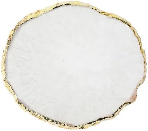 1Pc White Resin Nail Art Palette Makeup Mixing Palette Gold Edge Nail Art Tool Gel Design Nail Art Makeup Mixing Tray DIY,Nail Art and Polish,Beauty and Personal Care,Foot, Hand and Nail Care-GlimoraGlow