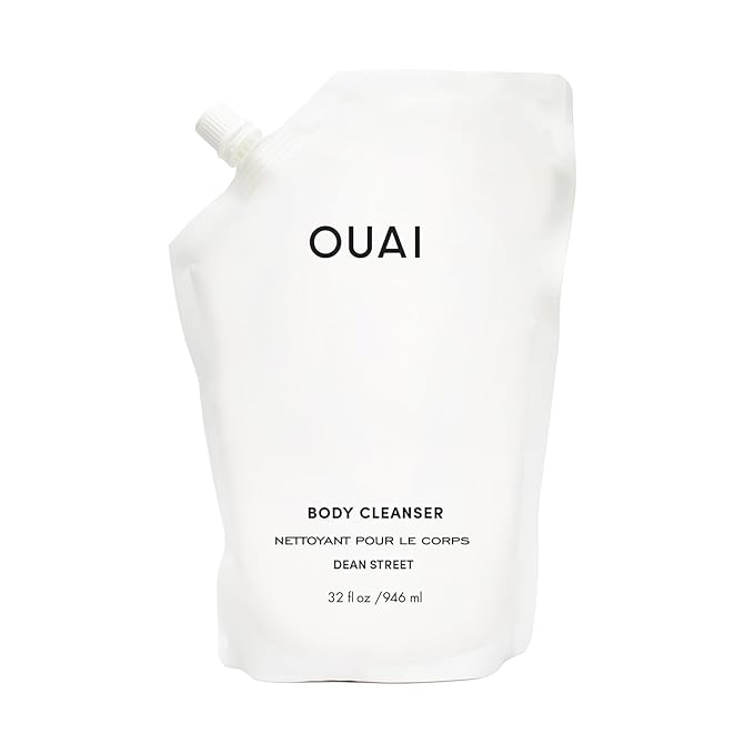 OUAI Body Cleanser Refill, Dean Street - Foaming Body Wash with Jojoba Oil and Rosehip Oil to Hydrate, Nurture, Balance and Soften Skin - Paraben, Phthalate and Sulfate Free Skin Care Products - 32 Oz-GlimoraGlow