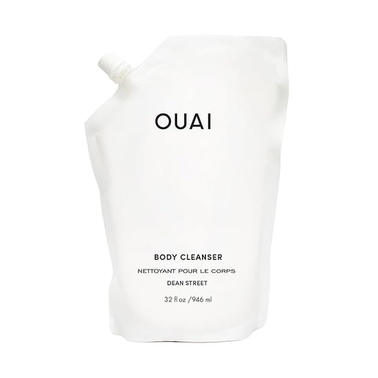 OUAI Body Cleanser Refill, Dean Street - Foaming Body Wash with Jojoba Oil and Rosehip Oil to Hydrate, Nurture, Balance and Soften Skin - Paraben, Phthalate and Sulfate Free Skin Care Products - 32 Oz-GlimoraGlow