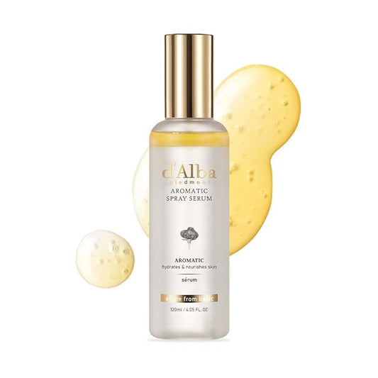 d'alba Piedmont Italian White Truffle First Aromatic Spray Serum, Fragrant VEGAN Glowy Antioxidant Face Mist, Deep Hydration Skin Firmness, Korean Skin Care (4.05 fl.oz)-GlimoraGlow