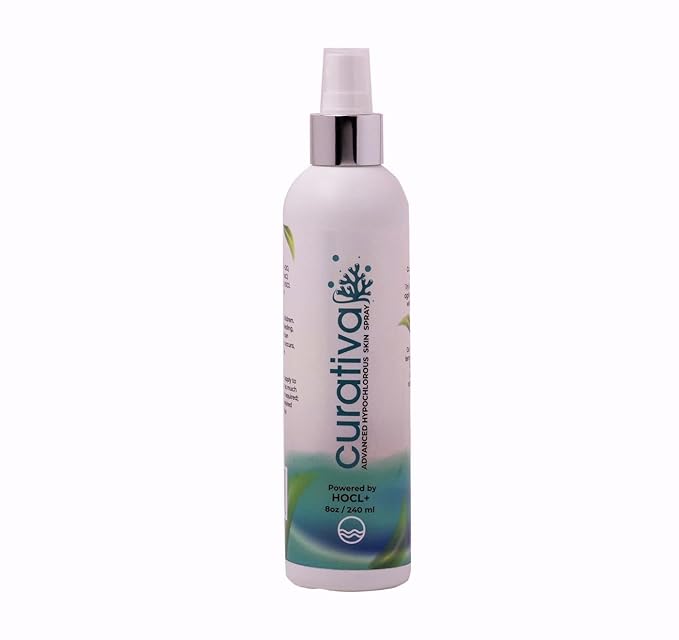 Curativa Bay .02% Hypochlorous Skin Spray, Clear Skin, Most effective For Total Skin Health and the Base for all Skin Care. 100% Organic, Made in USA, Produces Great Results 8 OZ.-GlimoraGlow