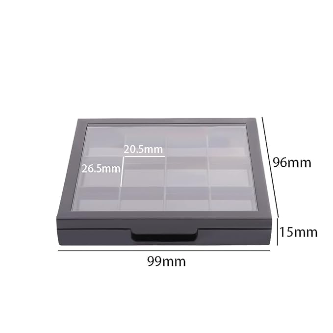 12 Grids Empty Eyeshadow Palette DIY Eyeshadow Makeup Palette Lipstick Container Empty Makeup Storage Box for Blush Lipstick-GlimoraGlow