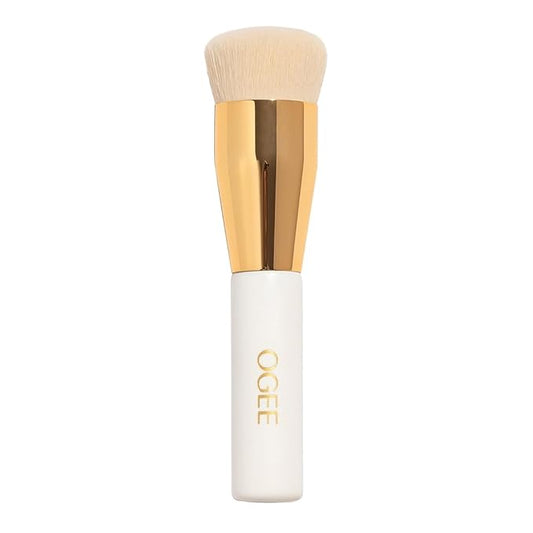 Ogee Professional Quality Makeup Brush - Ultra-Soft Base Brush with Vegan Bristles for Flawless Liquid Makeup Application - Premium Foundation Brush for Liquid Makeup-GlimoraGlow