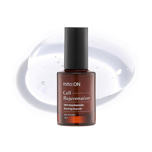 Mito-on Cell Rejuvenation Anti-Aging Serum, 30ml / 1.01 fl.oz –10% Niacinamide, Vitamin B3 and Antioxidants, Centella + EGF for Anti-Aging, Wrinkle Reduction, Pore minimization, Korean Skin Care-GlimoraGlow