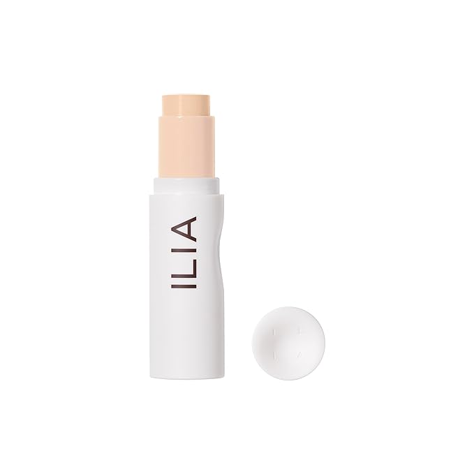 ILIA - Skin Rewind Complexion Stick - Foundation + Concealer + Skincare | Non-Toxic, Vegan, Cruelty-Free, Clean Makeup (3W - Spruce, 0.35 oz | 10 g)-GlimoraGlow