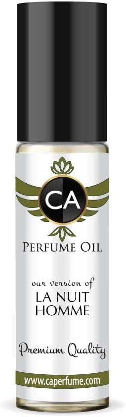 CA Perfume Impression of La Nuit Homme For Men Fragrance Body Oil Roll-On 0.3 Fl Oz/10ml-GlimoraGlow