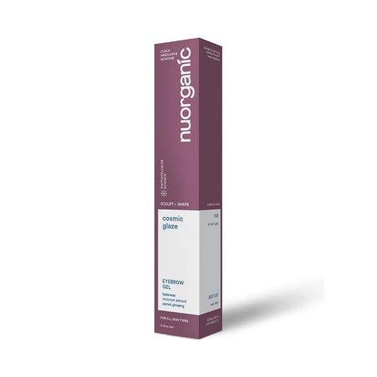 Nuorganic Brow Gel Clear - 6ml Natural Eyebrow Gel Clear, for Brow Growth | Vegan & Cruelty-Free Eyebrow Gel, Infused with Beeswax and Coconut Extract for Sculpting and Nourishing Brows-GlimoraGlow