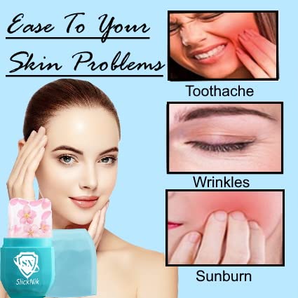 Ice Roller for Face & Eye Puffiness Relief - Enhance Your Natural Glow with Face Ice Roller, Ice Mold for Face with New Leak-Proof Design, Reusable Ice Face Roller-Gift for Women-GlimoraGlow