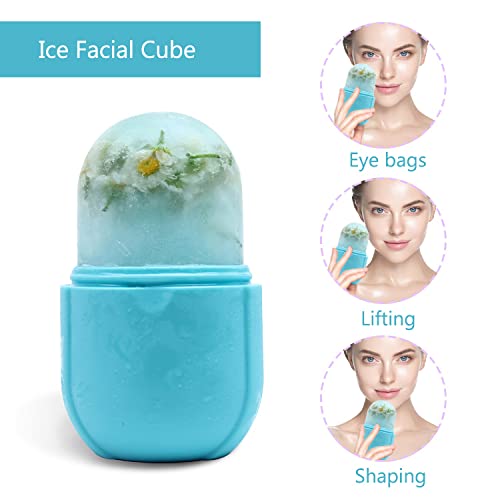 Upgraded Silicone Ice Roller for Face Massage and Skin Care - Facial Beauty Tool for Eyes, Gua Sha and Cooling-GlimoraGlow
