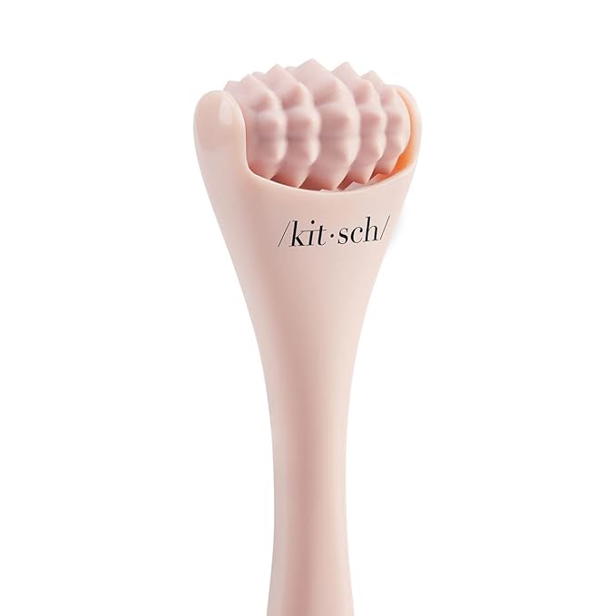 Kitsch Mini Facial Roller & Ice Face Roller Skin Care Tool Set for Women - Face Massager for Puffy Eyes, Cold Therapy, Lymphatic Drainage Massager, Self Care Gifts for Women & Men - Blush-GlimoraGlow