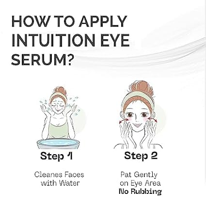 Intuition Eye Serum | Vitamin E, Cucumber Seed Oil And Hyaluronic Acid | Eye Serum for Wrinkles, Finelines and Dark Spots | Best Eye Serum For All Skin Types (15 ML)-GlimoraGlow