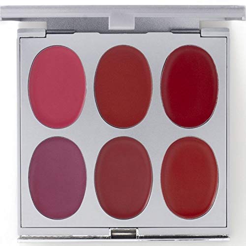 Jerome Alexander New Again Lipstick Palette & Retractable Brush, 6 Hot-Poured, Buildable & Blendable Smooth Matte Shades (Exciting Look)-GlimoraGlow