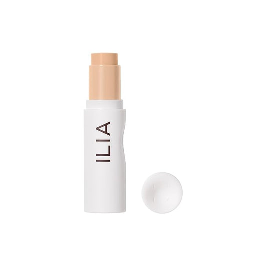 ILIA - Skin Rewind Complexion Stick - Foundation + Concealer + Skincare | Non-Toxic, Vegan, Cruelty-Free, Clean Makeup (7W - Poplar, 0.35 oz | 10 g)-GlimoraGlow