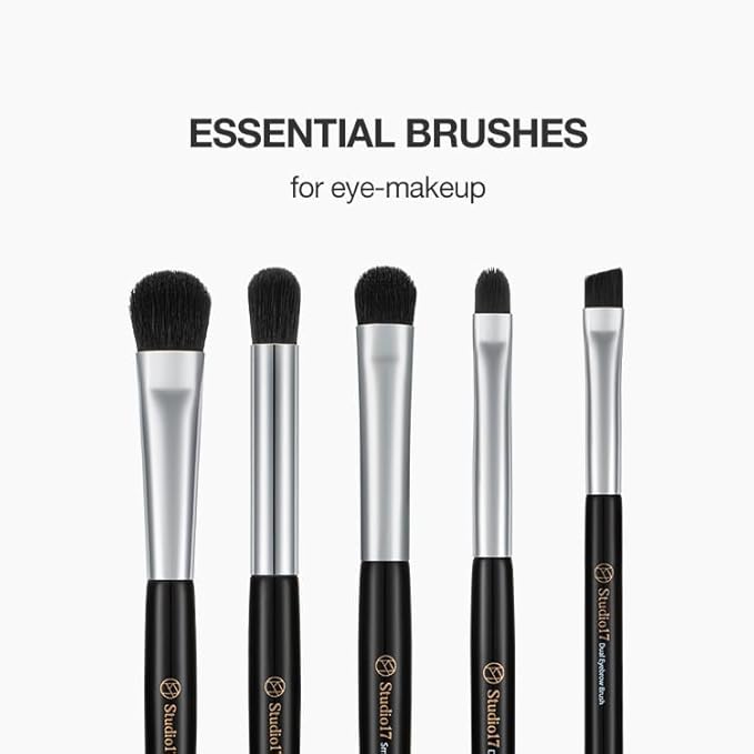Eye Makeup Brush Set 5 Pcs | Small & Portable Eye Shadow Brushes | Korean Eye Makeup Brushes | Premium Synthetic Bristles for Professionals-GlimoraGlow