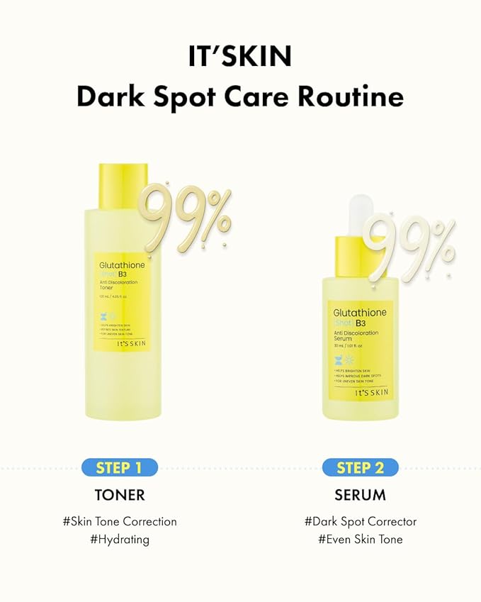 It'S SKIN Glutathione Shot B3 Serum 1.01 Fl Oz, Niacinamide Facial Serum, Dark Spot Corrector, Face Exfoliation, Hydrating Serum for Hyperpigmentation, Acne Scars, Blemish Spot, Korean Skincare-GlimoraGlow
