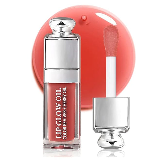 Hydrating Lip Glow Oil, Moisturizing Plumper Lip Gloss, Transparent Plumping Balm, Tinted Balm Care 0.2 OZ - 012 ROSEWOOD-GlimoraGlow