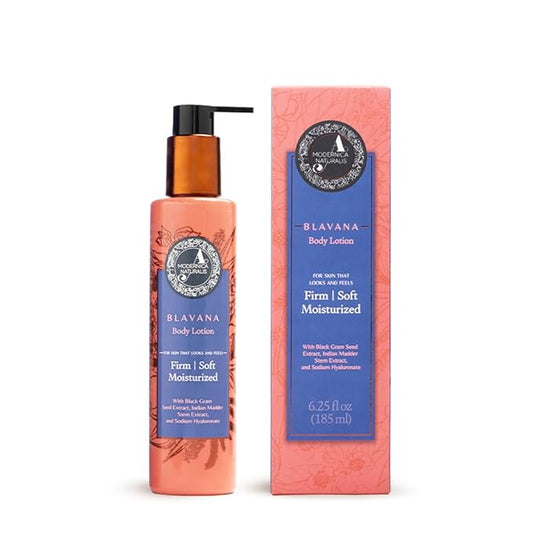 A. Modernica Blavana Body Lotion | Ayurvedic-Based Moisturizer for Dry, Aging Skin | Enriched with Black Gram, Manjistha, Almond Oil & Sesame Seed Oil | Lightweight & Fast-Absorbing | 6.25 fl oz-GlimoraGlow