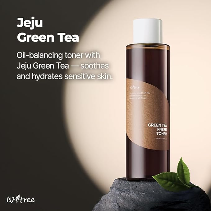 ISNTREE Green Tea Fresh Toner 200ml, 6.76 fl.oz | Korean Skincare | Toner for Oily Skin | Sebum Control | Hydrating and Refreshing-GlimoraGlow