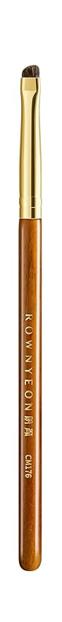 Desert Oak Series Soft-Angle Eyeshadow Brush - Curved Edge Pony Hair for Crease & Lash Lines, Bubinga Handle (CM 176)-GlimoraGlow