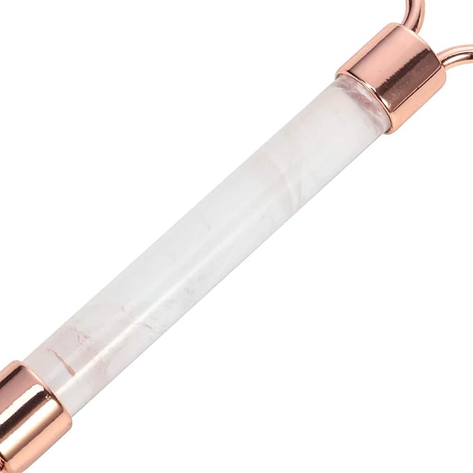 C CRYSTAL LEMON White Natural Face Roller, Jade Gua Sha Sculptor for Aging Wrinkles and Puffiness - Natural White Facial Roller Guasha Tool - Premium Jade Face Roller Cold Roller for Face-GlimoraGlow