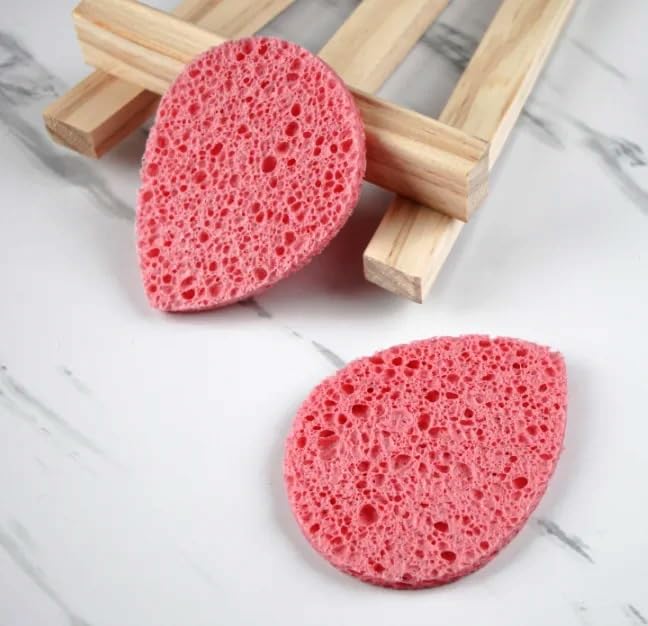 60-Count Compressed Facial Sponges | Makeup Remover Sponge | 100% Natural Cosmetic Spa Sponges for Facial Cleansing | Exfoliating Mask | Face Scrubber (Drop)-GlimoraGlow