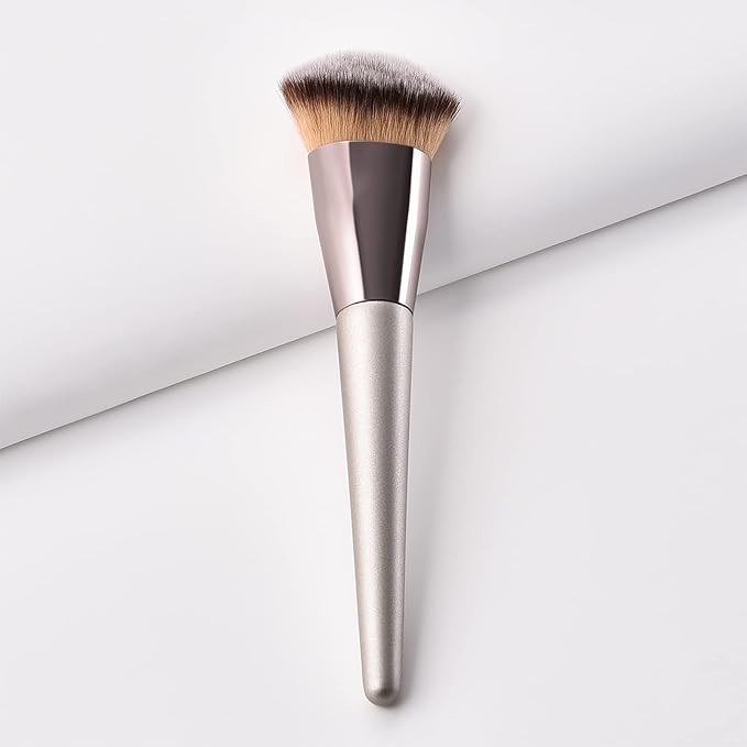 Professional Angled Foundation Brush Premium Synthetic Kabuki Makeup Brush Bronzer Contour Brush Cosmetic Applicator for Blending Liquid Powder BB Cream Vegan Brochas de Maquillaje-GlimoraGlow