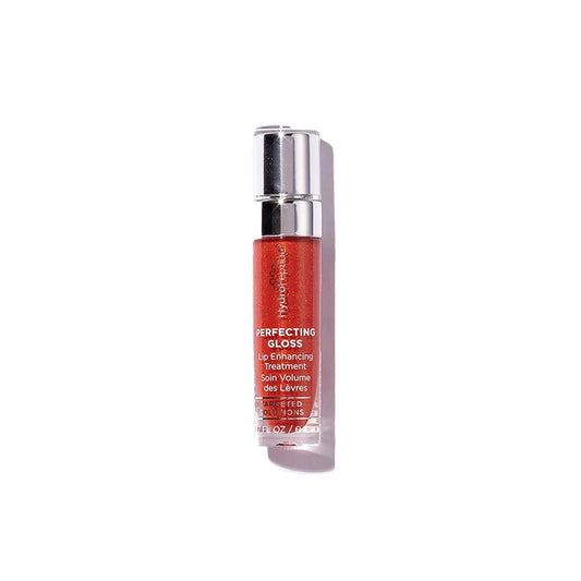 HydroPeptide Perfecting Gloss, Lip Plumping Gloss & Hydrating Treatment, Volumizing Collagen-Boosting Enhancer with Hyaluronic Acid & Peptides, Santorini Red, 0.13 Ounce-GlimoraGlow