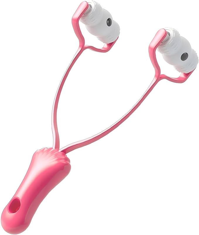 V-Shaped Face Roller Massager with 4 Magnetic Beads, Facial Lifting Tool Neck and Skin Tightening Beauty Massager-GlimoraGlow