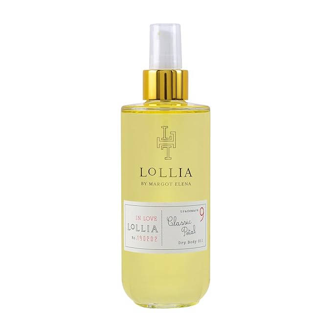 LOLLIA In Love Dry Body Oil, 6.8 Fl. Oz. – Classic Petal – Women’s, Scented, Moisturizing, Dry Body Oil for Women, For All Skin Types-GlimoraGlow