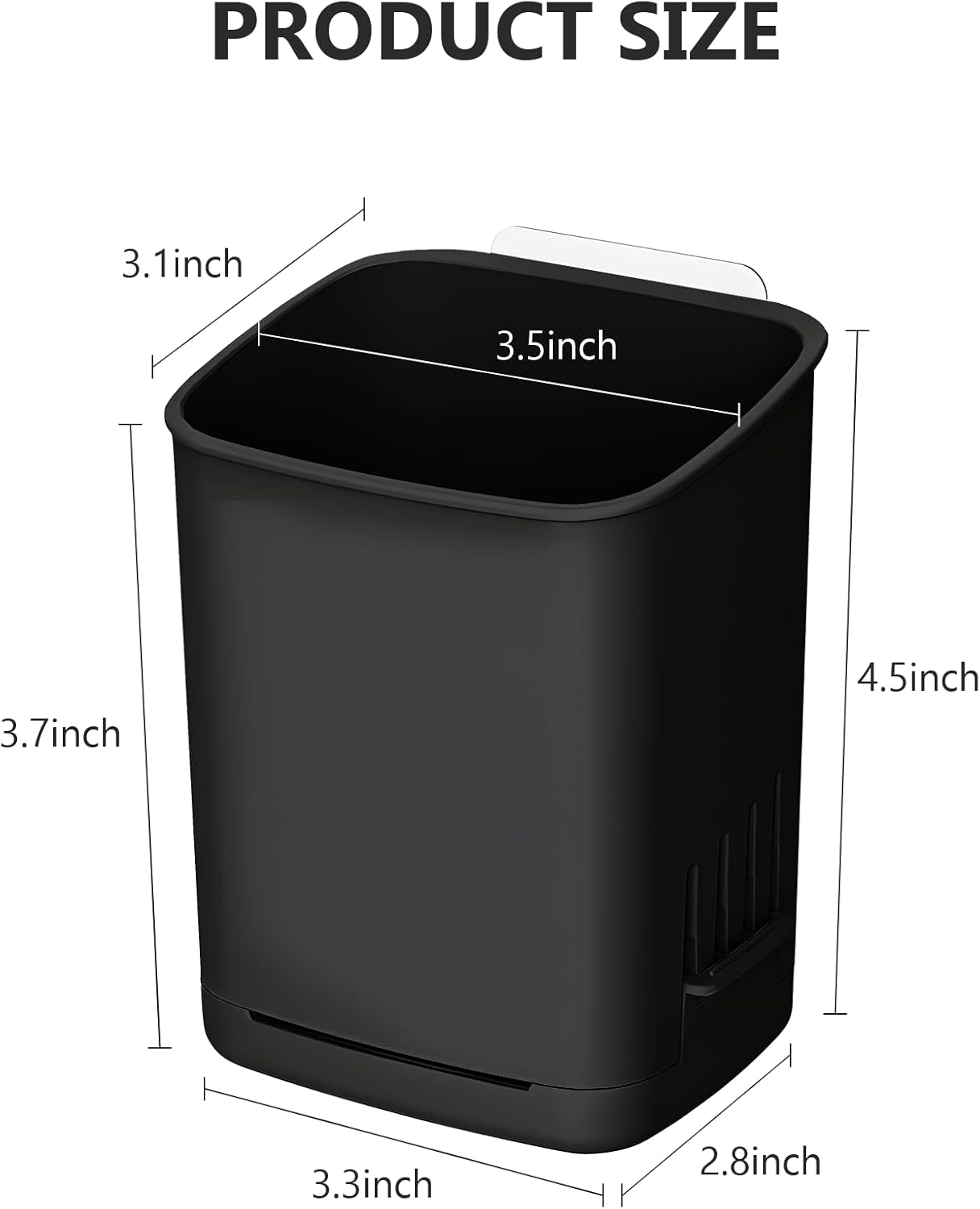 2 Packs Wall Mounted Toothbrush Holders, Self Adhesive Bathroom Toothbrush Wall Holder for Electric Toothbrush, Toothpaste, Razor,Shower Item (Black-GlimoraGlow