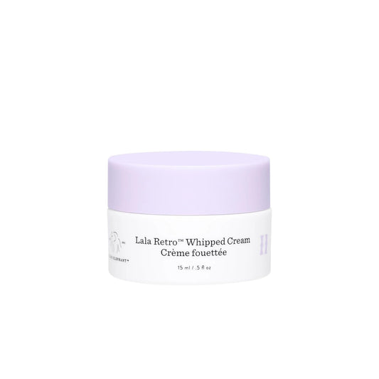 Drunk Elephant Lala Retro Whipped Cream - 15 ml/.5 fl oz - Ceramide Moisturizer - Clean Clinical Skincare - Cruelty-Free - Dermatologist-Tested - Free of Essential Oils, Silicones, and Fragrance-GlimoraGlow