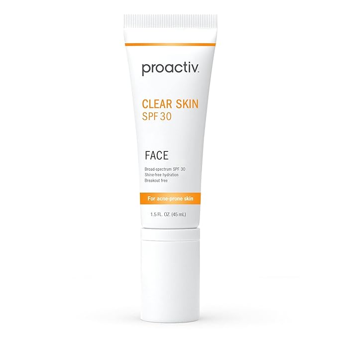 Proactiv Clear Skin Face Sunscreen Moisturizer With SPF 30 - Hydrating SPF Lotion And Sensitive Skin Sunscreen For Oily Skin And Acne-Prone Skin, Oil Free Matte Skincare Sunscreen, 1.5oz-GlimoraGlow