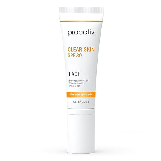Proactiv Clear Skin Face Sunscreen Moisturizer With SPF 30 - Hydrating SPF Lotion And Sensitive Skin Sunscreen For Oily Skin And Acne-Prone Skin, Oil Free Matte Skincare Sunscreen, 1.5oz-GlimoraGlow