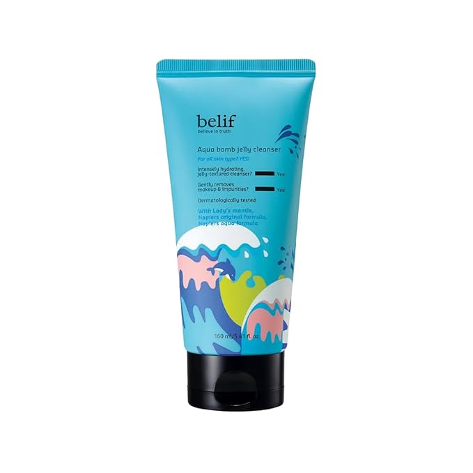 belif Jelly Hydrating Deep Cleanser – Low pH Mild & Gentle Gel-to-Foam Face Wash for Daily Deep Pore Cleansing, Hydrating and Refreshing for All Skin Types, Korean Skincare, 5.41 fl.oz-GlimoraGlow