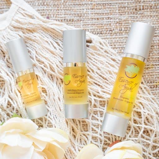 Essence Of Argan 100% Pure Moroccan Organic Argan Oil - Natural EcoCert Oil that Nourishes, Conditions and Moisturizes Your Skin, Hair and Nails-GlimoraGlow