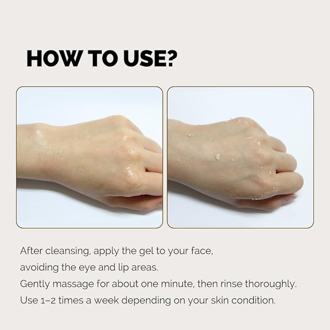 IASO Triple Action White Peeling Gel | Exfoliating Gel for Face, eep Pore Cleanse, Tone-Up Effect & Smoother Skin Texture, Korean Skin Care, 5.07 oz-GlimoraGlow