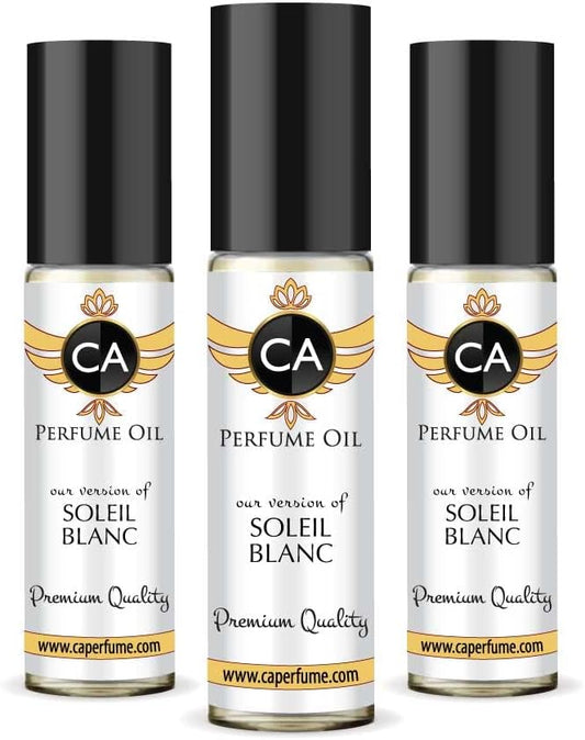 CA Perfume Impression of Soleil Blanc For Women & Men Replica Fragrance Body Oil Dupes Roll-On 0.3 Fl Oz-X3-GlimoraGlow