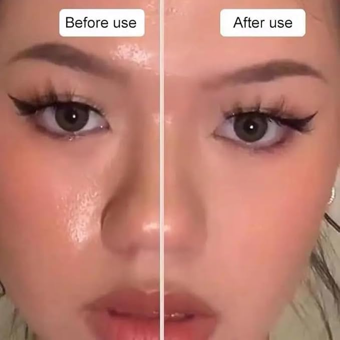 Oil-Absorbing Volcanic Face Roller set with blotting paper and 2PC Replaceable Volcanic Balls,Reusable Portable Oily Skin Control Roller, Instant Results Remove Excess Shine Rolling (White Set)-GlimoraGlow