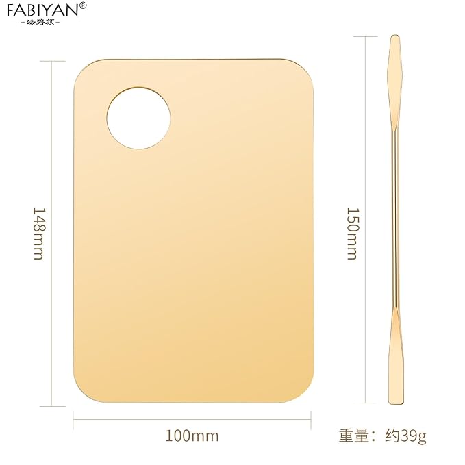 1 Pc Acrylic Cosmetic Makeup Palette Tray Foundation Spatula Makeup Mixing Palette Apply for Foundation Eye Shadow Lipsticks Nail Art Beauty Salon (Yellow)-GlimoraGlow