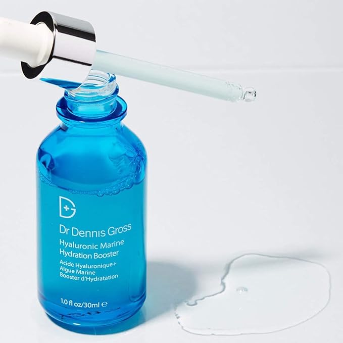 Dr Dennis Gross Hyaluronic Marine™ Hydration Booster: for Dehydrated, Rough Texture, Dry Fine Lines & Wrinkles, 1 fl oz-GlimoraGlow