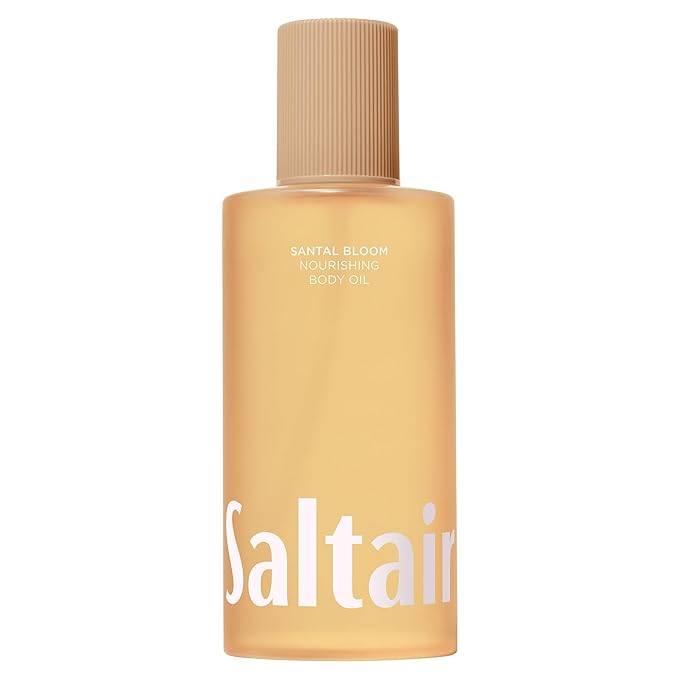 Saltair Body Oil. Jumbo Size Santal Bloom After Shower and Bath Oil Moisturizer for Women and Men. Botanical, Non-Greasy, and Well-Absorbing Lotion for Hydrating Dry Skin. 10oz Bottle-GlimoraGlow